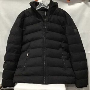 Tahari BLK Quilted Puffer Jacket Women’s Med Zip Pocket Lightweight Winter Coat